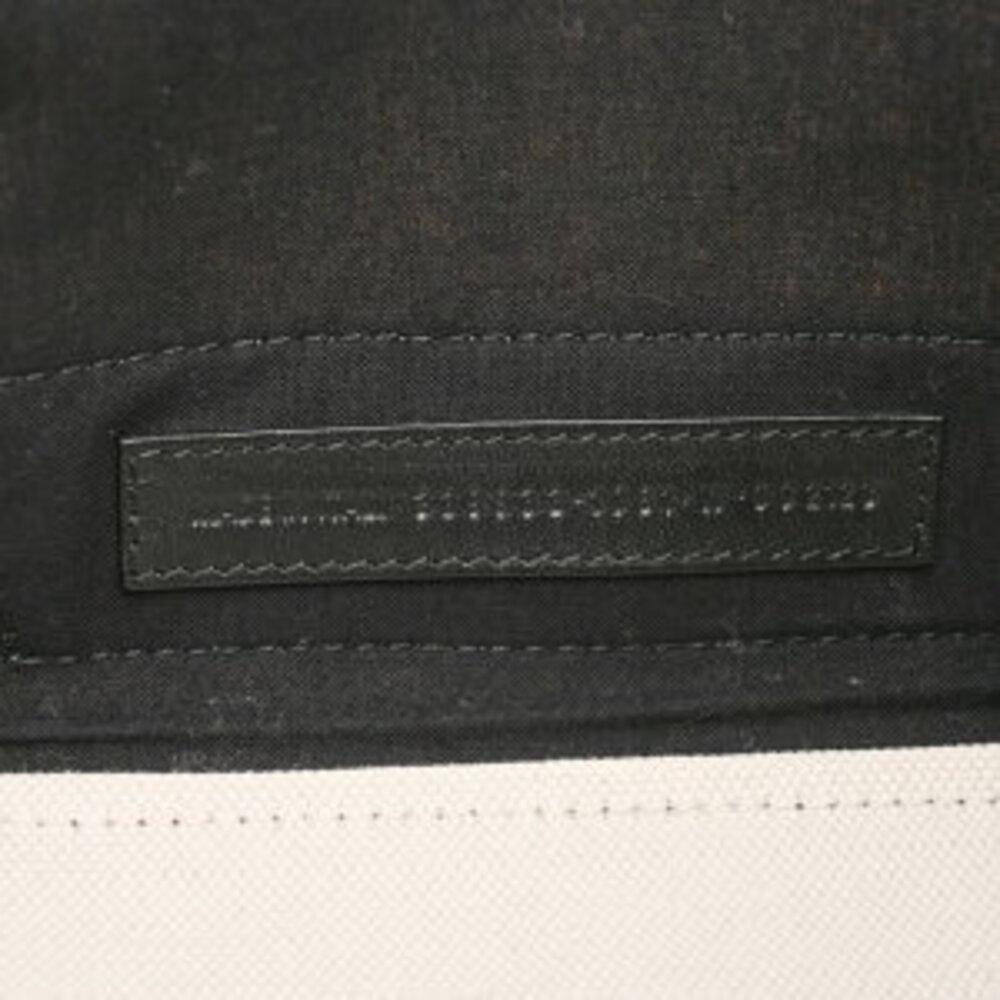 Balenciaga Navy Blue Cabas White Black Canvas Leather Handbag - Picture 8 of 9